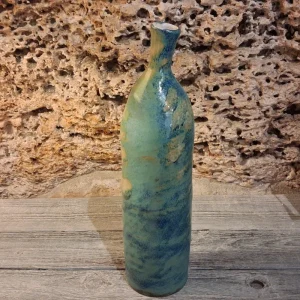bottiglia scultura arte ceramica toscana, sculpture bottle ceramic art of tuscany