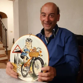 caricatura per compleanno dpinta a mano, handpainted caricature for birthday