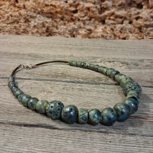 collana ceramica con spirali gioielli ceramica, tuscany ceramic jewels necklace