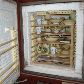 cottura ceramica artigianale, pottery second firing