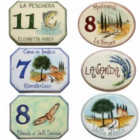 mattonele in ceramica personalizzate dipinte a mano, personalized ceramic tiles