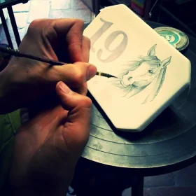 mattonelle dipinte a mano in ceramica personalizzate, personalized ceramic tiles
