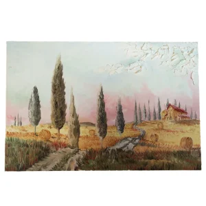 paesaggio toscana olio su tela pezzo unico, tuscan landscape oil painting on canvas