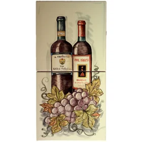 pannello in ceramica dipinto a mano, handpainted tile panel in ceramic