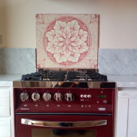 pannello mattonelle ceramica dipinte a mano per cucina, handpainted ceramic tiles