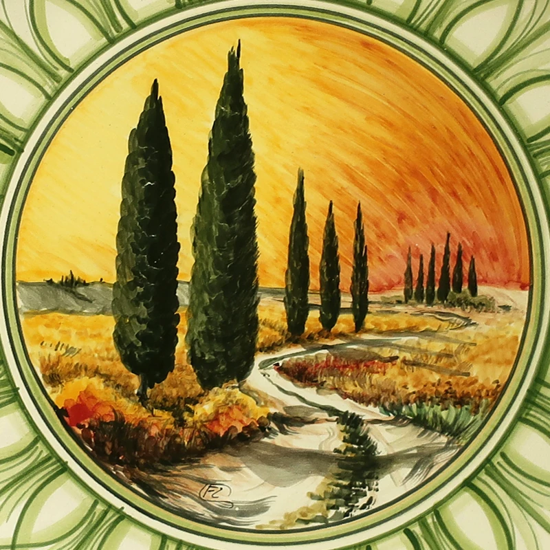 piatti da parete in ceramica dipinto a mano made in italy ceramic plate handpainted