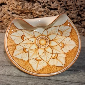 piatto centrotavola dipinto a mano ceramica artistica toscana, ceramic centrepiece made in tuscany