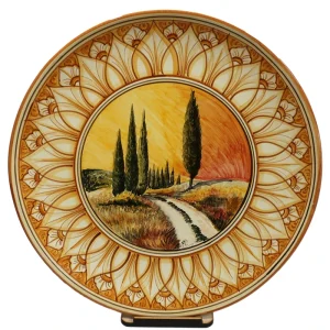 piatto ceramica artistica toscana, plate tuscany ceramic art