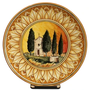 piatto ceramica con cappella della madonna di vitaleta ceramic plate
