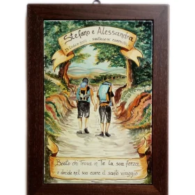 quadro in ceramica regalo personalizzato, custom gift in pottery