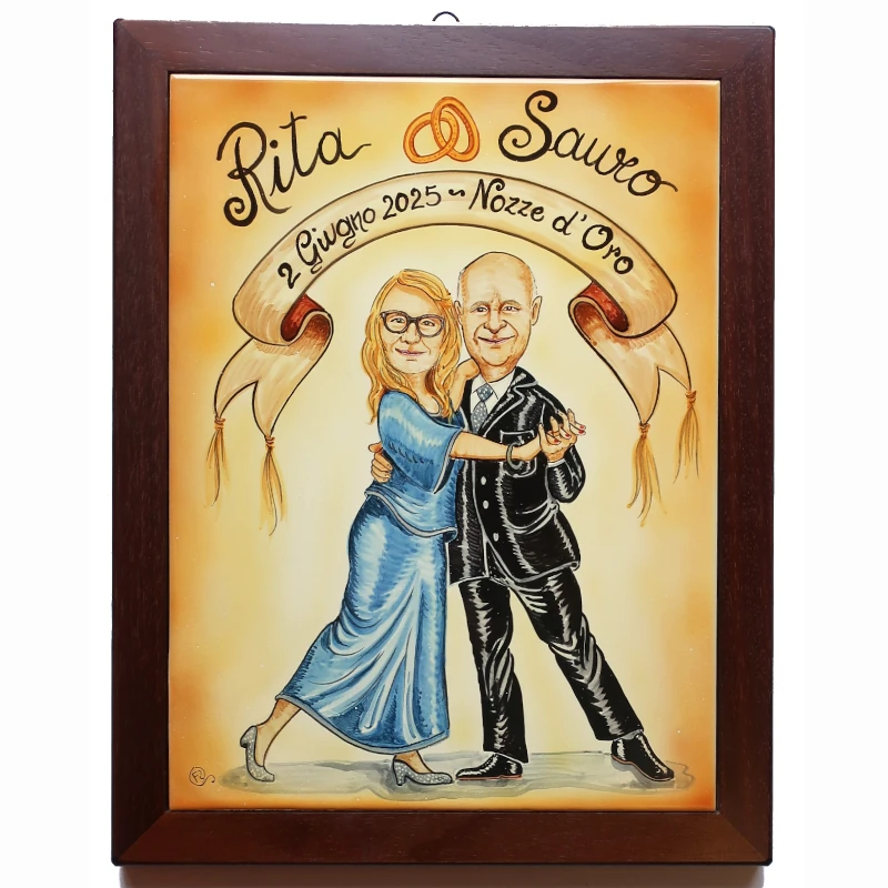 regalo Anniversario Matrimonio quadro personalizzato Nozze Argento Nozze Oro, Wedding Anniversary custom gift