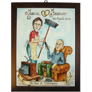 regalo quadro personalizzato Anniversario Matrimonio Nozze Argento Nozze Oro, Wedding Anniversary custom gift
