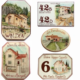 targhe casa in ceramica personalizzate dipinte a mano, personalized ceramic tiles