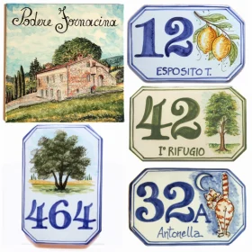 targhe in ceramica personalizzate dipinte a mano, personalized ceramic tiles