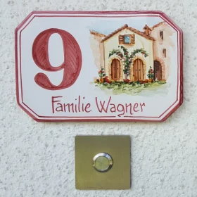 targhe personalizzate artigianato ceramica dipinte a mano, personalized ceramic tiles